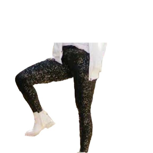 Zyia Active black stay gold pocet drawstring athletic leggings high waist SZ 6-8 - Picture 1 of 8